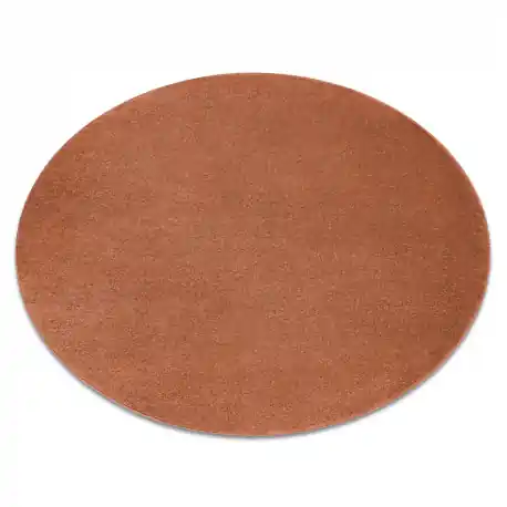 Tappeto SOFTY cerchio un colore terracotta