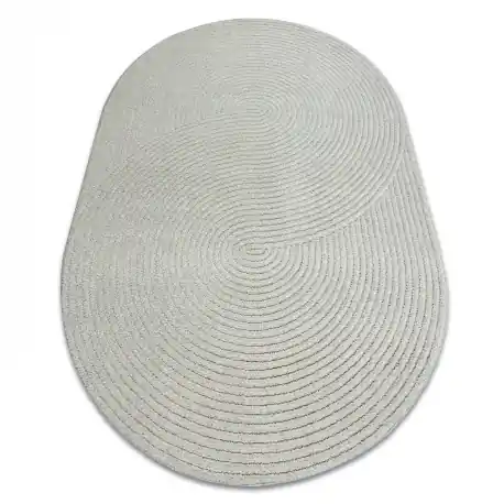FLUX ovale 461.67.AE503 tappeto in lana OSTA - Geometrico, strutturale, loft blu / grigio