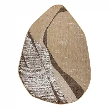 Tappeto in sisal ORGANIC 2739 Calcolo naturale / ecru – moderno, forma irregolare