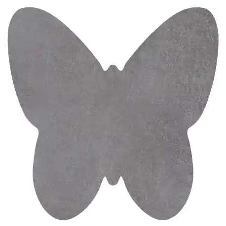 Tappeto SHAPE 3150 Shaggy Farfalla - grigio peluche, antiscivolo, lavabile