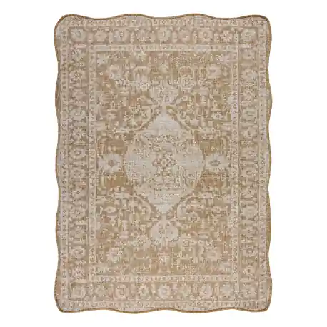 Tappeto in sisal ORGANIC 2762 Ornamento, cadre naturale / ecru – moderno, forma irregolare