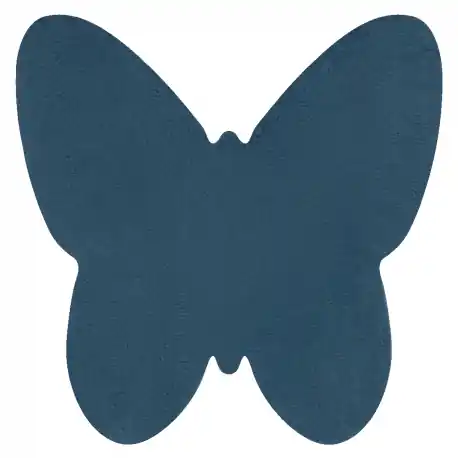 Tappeto SHAPE 3150 Shaggy Farfalla - blu peluche, antiscivolo, lavabile
