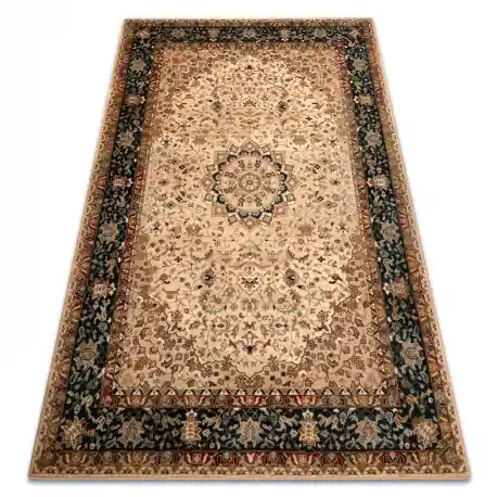 Tappeto di lana OMEGA Adagio Vintage, rosetta colore smeraldo