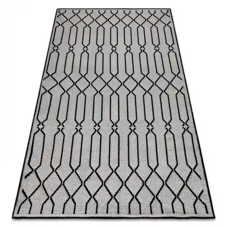 Tappeto SAMPLE BONJOUR Vivid 005 Geometrico bianca / nero - PRODOTTO DI SECONDO GRADO