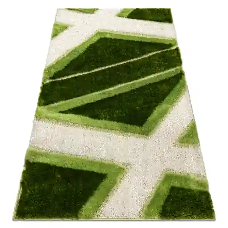 Tappeto SHAGGY Q8054 D Geometrico verde - PRODOTTO DI SECONDO GRADO