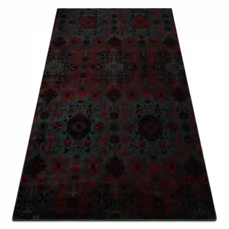 Tappeto di lana OMEGA KARAJA fiori rubino