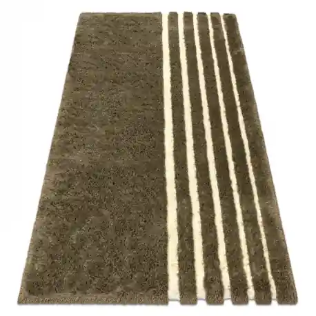 Tappeto LAKUZA WŁOCHACZ di lana Strisce beige