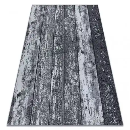 TAPPETO - MOQUETTE antiscivolo WOOD legna tavola grigio
