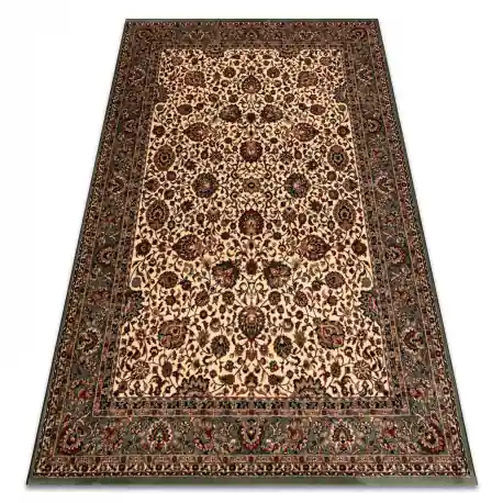 Tappeto di lana KASHQAI 4362 101 ornamento beige / verde