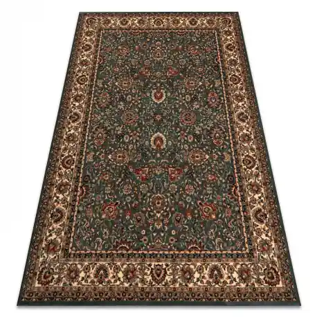 Tappeto di lana KASHQAI 4362 410 ornamento verde / beige