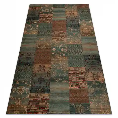 Tappeto di lana KASHQAI 4327 400 Patchwork verde