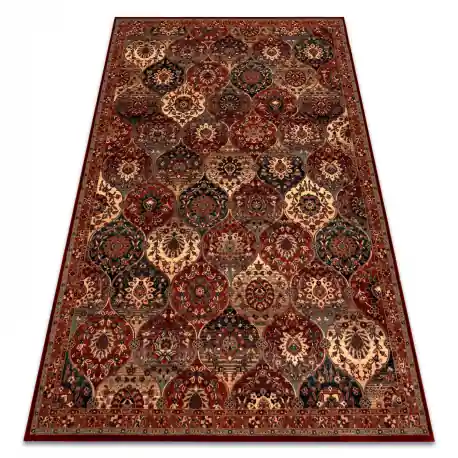 Tappeto di lana KASHQAI 4373 301 orientale, traliccio terracotta / beige
