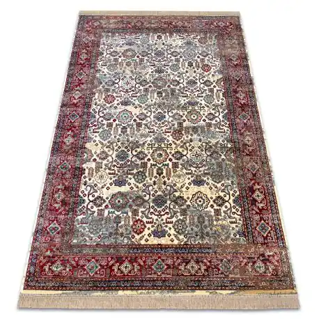 Tappeto WINDSOR 22993 ORNAMENTO, VINTAGE, FRANGIA avorio / rosso