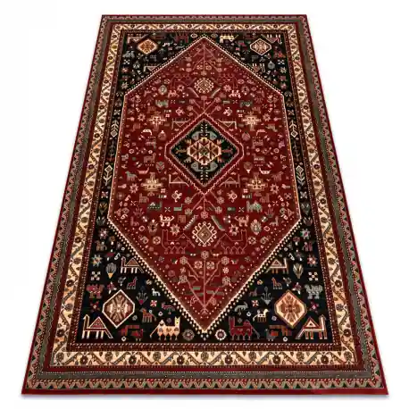 Tappeto di lana KASHQAI 4364 301 orientale, cornice chiaretto / nero