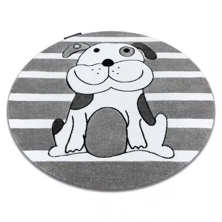 Tappeto PETIT PUPPY CANE CUCCIOLO cerchio grigio