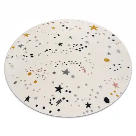 Tapis KIDDO 5308 cerchio crème stelline pour enfants, sensoriel