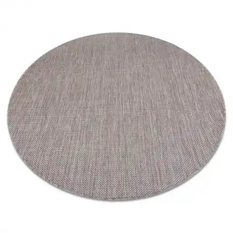Tappeto SIZAL SION cerchio A5165A Melange tessuto piatto beige