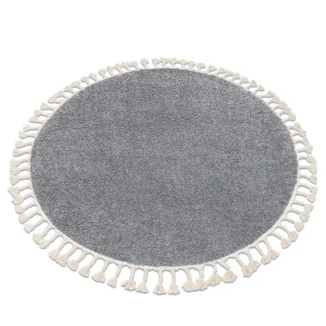 Tappeto BERBER 9000 cerchio grigio Frange berbero marocchino shaggy
