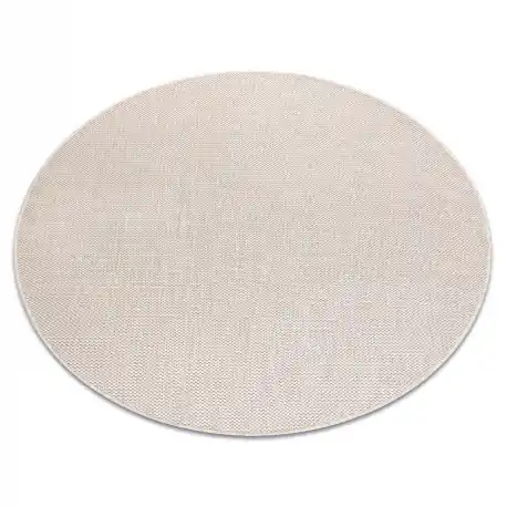 Tappeto SIZAL SION cerchio A5165A Melange tessuto piatto écru / crema