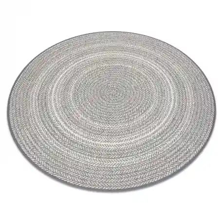 Tappeto cerchio DI SPAGO SIZAL FLAT 48837637 Boho, treccia grigio