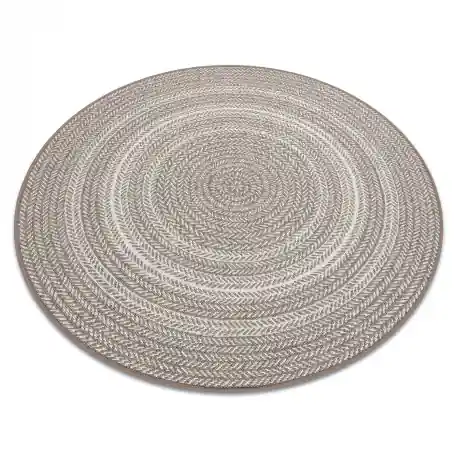 Tappeto cerchio DI SPAGO SIZAL FLAT 48837686 Boho, treccia beige