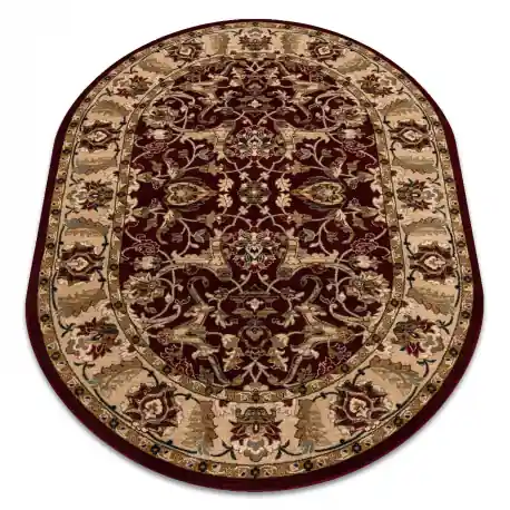 Tappeto di lana OMEGA ovale ORDA fiori rubino chiaro 2