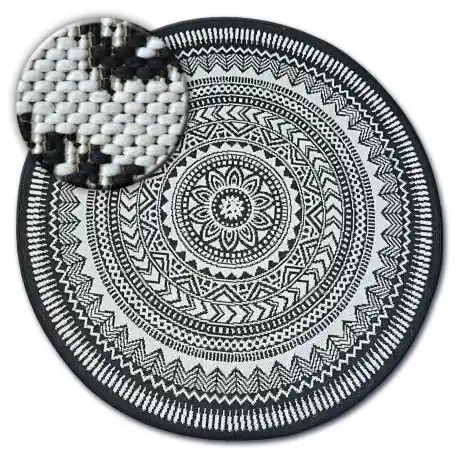 Tappeto cerchio DI SPAGO SIZAL FLAT 48695/690 VETRATA