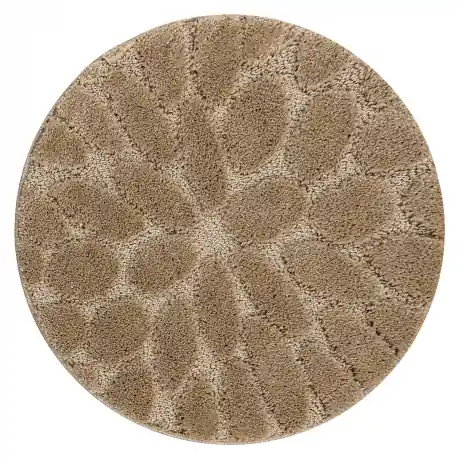 Tappeto da bagno SUPREME cerchio STONES, pietre, antiscivolo, morbido - beige