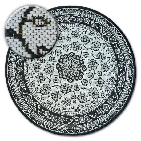 Tappeto cerchio DI SPAGO SIZAL FLAT 48691/690 VETRATA