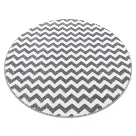 Tappeto SKETCH cerchio - F561 grigio/bianco - Zigzag