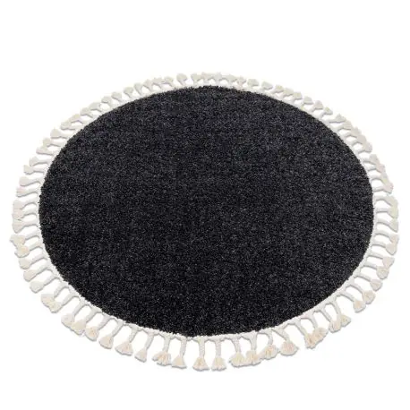 Tappeto BERBER 9000 cerchio grigio Frange berbero marocchino shaggy
