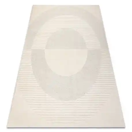 Tappeto DUNE 2502 crema – geometrico, cerchi, struttura