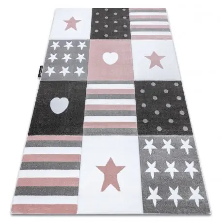 Tappeto PETIT TEENY CUORE STELLE rosa
