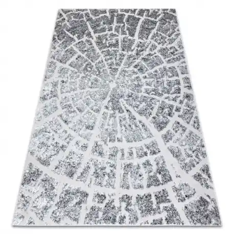 Tappeto MEFE moderno 6185 Albero Legna - Structural due livelli di pile grigio