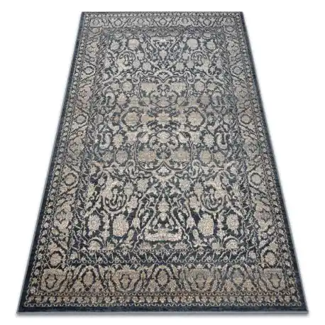 Tappeto in lana NAIN Ornamento vintage 7557/51944 beige / blu scuro
