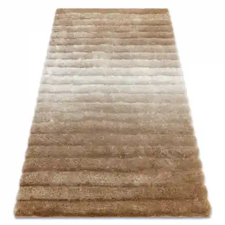 Tappeto moderno FLIM 007-B2 shaggy, strisce - Structural beige