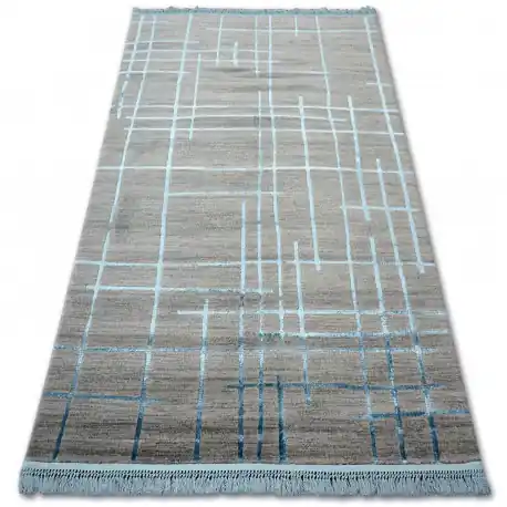 Tappeto ACRILICO MANYAS 191AA grigio/Blu frange