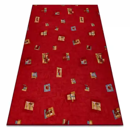Tappeto - Moquette FOCUS geometrico cardinal rosso