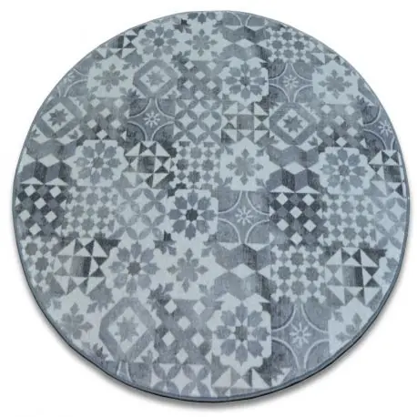 TAPPETO cerchio MAIOLICA grigio stile di Lisbona LISBOA