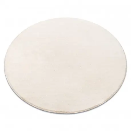 TAPPETO cerchio VELVET MICRO crema pianura tinta unita