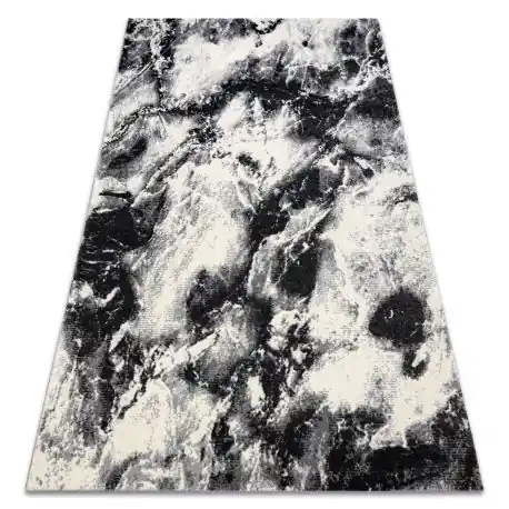 Tappeto KAKE 25817657 Marmo moderno nero / bianca