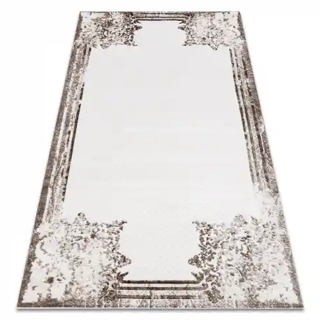 Tappeto ACRILICO VALS 039 Fiori telaio avorio / beige scuro