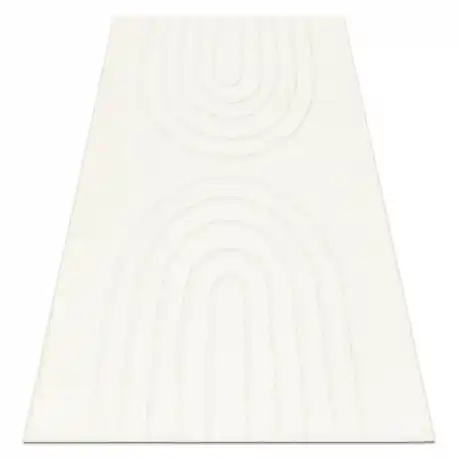 CURVY tappeto lavabile bianco 11 Arches, strutturale, goffrato, morbido