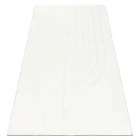 CURVY tappeto lavabile bianco 11 Curves, strutturale, goffrato, morbido