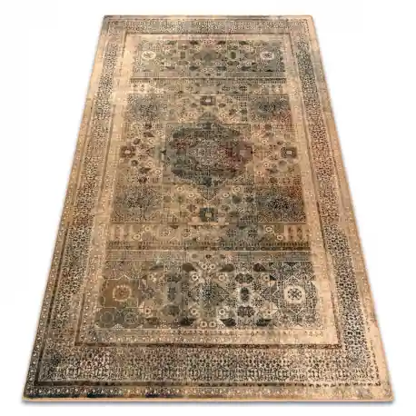 Tappeto di lana OMEGA MAMLUK Rosone vintage crema