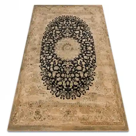 Tappeto di lana SUPERIOR Piemonte Rosone beige / blu scuro