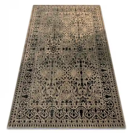 Tappeto in lana SUPERIOR Perona Cornice, ornamento, orientale - iron, verde