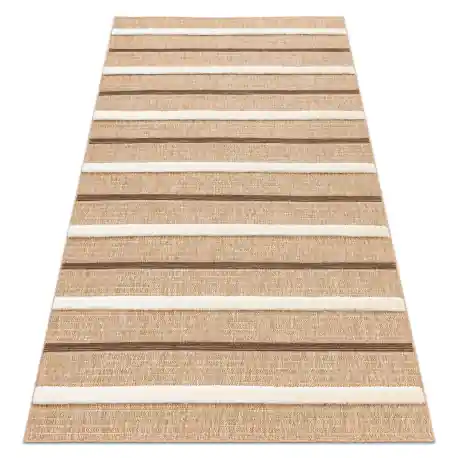 Tappeto SPARK 0686A beige / crema - Linee, sisal, strutturale