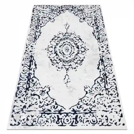 Tappeto ALLURE 1961 Ornamento, telaio - Strutturale, elegante, glamour bianca / blu