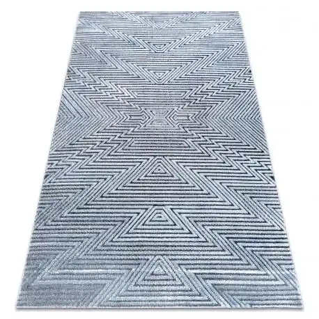 Tappeto Structural SIERRA G5013 tessuto piatto blu - ZIGZAG, etnica